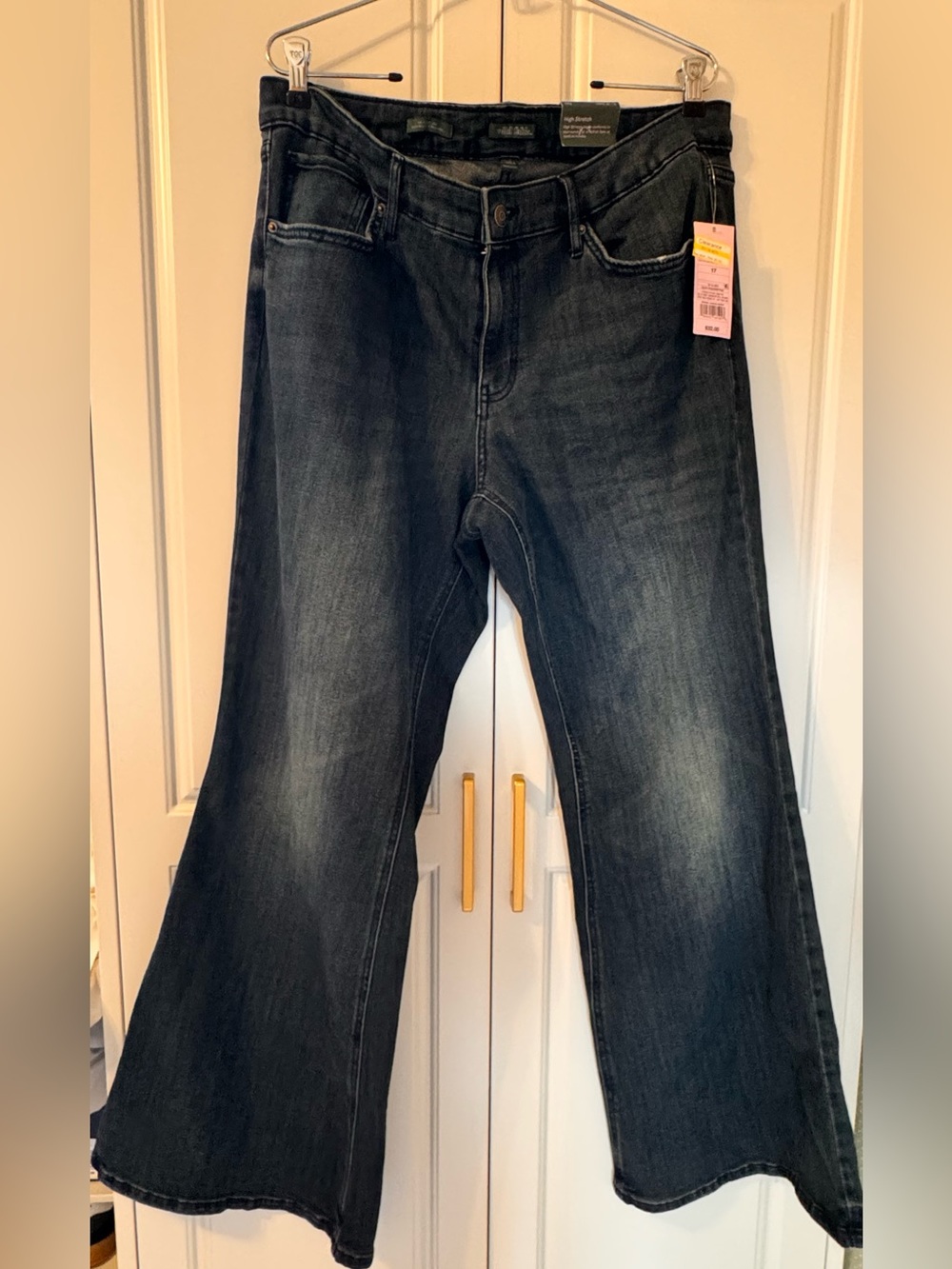 NWT Wild Fable High Stretch Wide Leg Flare Jeans Dark Wash Size 17